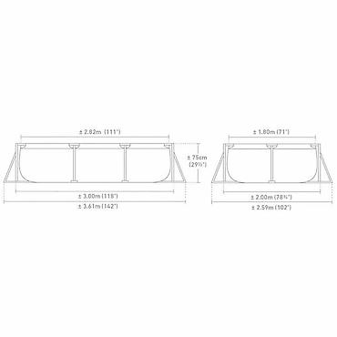 Бассейны: 75 см модель 28272 Семейный оазис прохлады за 30 минут Прямоугольный — 6