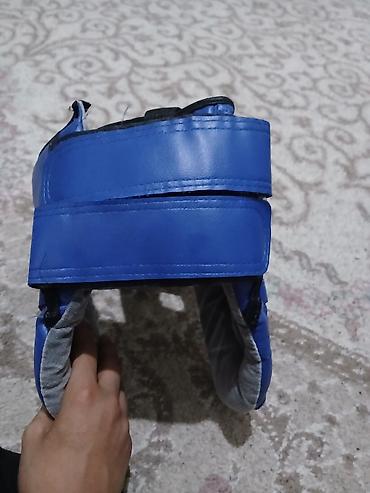 qaciw aparati: Adidas mavi boks/kikboks başlığı - Brend: adidas (yan hissədə loqo) — 5
