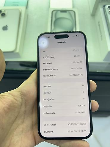Mobil telefon və aksesuarlar: IPhone 15, 128 GB, Qara, Simsiz şarj — 7