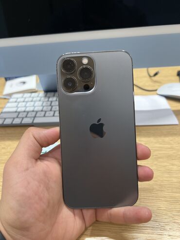 айфон 14 про цена бишкек бу: IPhone 13 Pro Max, Колдонулган, 256 ГБ, Matte Space Gray, Куту, 84 %