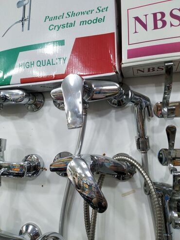 hamam dusu: Panel duş dəsti, "Crystal model" tipli, yüksək keyfiyyətli xrom
