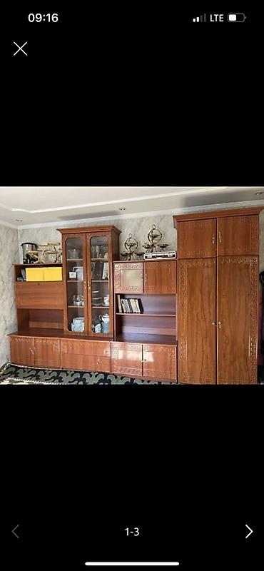 шкаф кухенный: Стенка-шкаф, Тип стенки-шкафа: Модульная, Для зала, Б/у, Особенности: С отделением под телевизор — 3