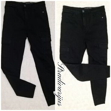 svetlo plave farmerke: Stradivarius high waist 38 Odlicne,sa puno elastina,visokog struka i