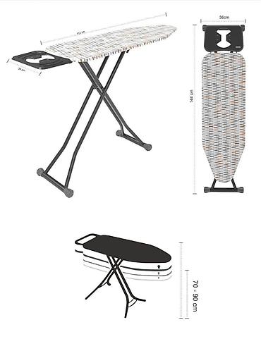 lohvələr: №: 16361 Məhsulun adı: Ütü masası Harbinger MM390, metal, boz, 36x112 — 1