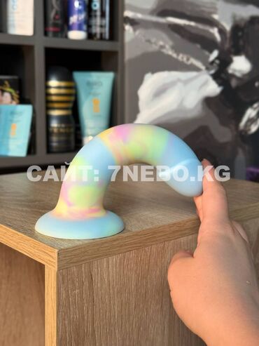 Товары для взрослых: Нежный голубой градиентный реалистичный дилдо с присоской «G-зона» - — 9