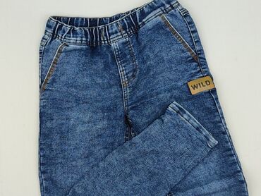 stroje kąpielowe i narzutki: Spodnie jeansowe, Little kids, 8 lat, 128, stan - Bardzo dobry