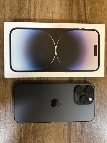 Apple iPhone: IPhone 14 Pro Max, 128 GB, Qara, Barmaq izi, Face ID