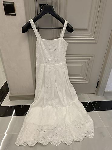 sak qosqu: Ağ rəngli ajurlu (broderiya) yay donu - Model: nazik enli qoşqu — 2
