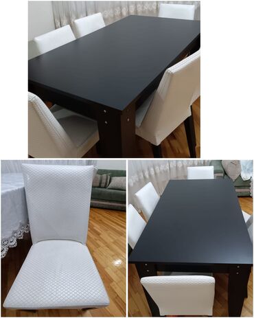 Masa və oturacaq dəstləri: Masa dəsti satılır 200₼. 6 oturacagı var. Ünvan Yeni Yasamal. 9475