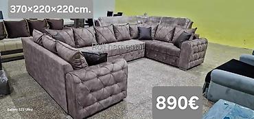 Ugaone garniture: Ugaona garnitura U-oblika – dimenzije 370 × 220 × 220 cm - Prostrana — 9