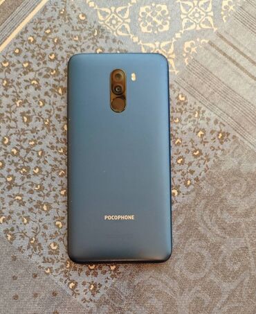 кабура: Poco Pocophone F1, 64 ГБ, цвет - Синий, Отпечаток пальца, Сенсорный