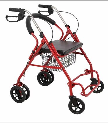 Инвалидные коляски: Ходунки роллаторы с подножкой и корзинкой и ручным тормозом новые 24/7
