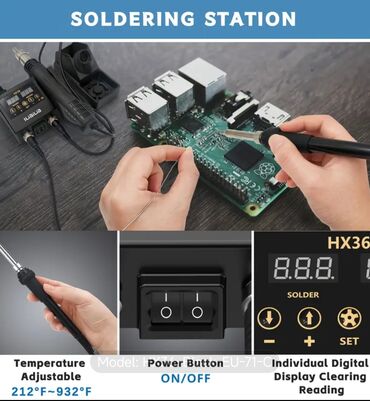 Fenovi za vreli vazduh: 2-u-1 stanica za lemljenje i popravke vrućim vazduhom – iLiBiLiB HX36 — 9