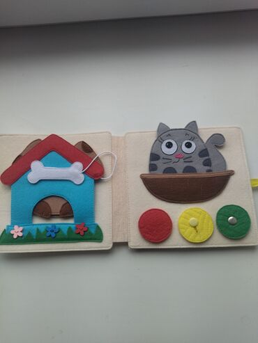 Детские книги: Детская развивающая книга из фетра. Подходит для детей от 1 года — 14