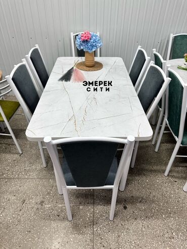 рабочий стол: Кухонный стол и стул, цвет - Серый