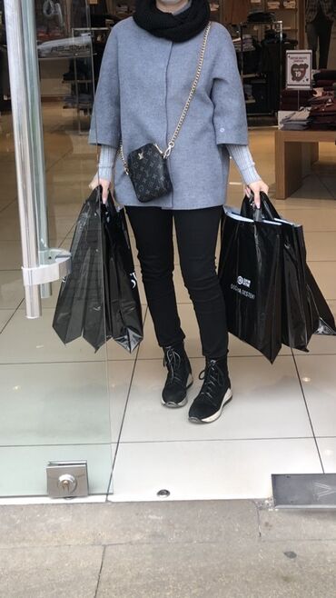 Пиджаки: Пальто, Zara, S (EU 36), M (EU 38), цвет - Серый