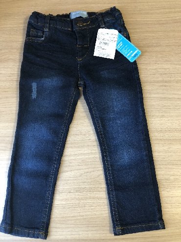 детские джинсы на резинке: Джинсы и брюки, цвет - Синий, Новый