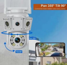 Videomüşahidə: 2 kameralı Rəngli Gecə Görüşlü Wi‑Fi PTZ Təhlükəsizlik Kamerası - 2MP — 1