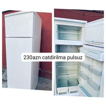 tap az vitrin soyuducu: İkiqapılı soyuducu (yuxarıda dondurucu, aşağıda soyuducu bölmə) -