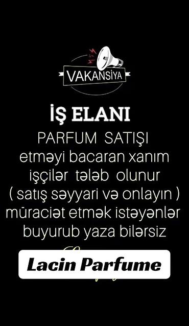 Əməkdaş axtarışı (vakansiyalar): Satış məsləhətçisi tələb olunur, Yalnız qadınlar üçün, İstənilən yaş, Təcrübəsiz, İşəmuzd ödəniş — 1