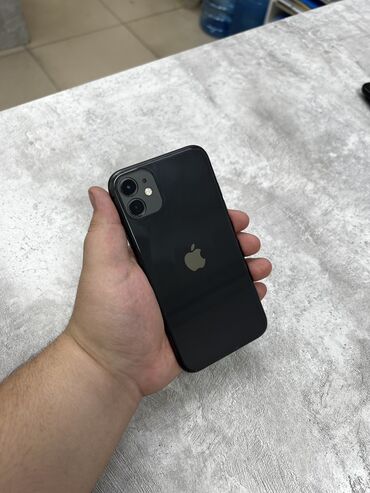 Мобильные телефоны: IPhone 11, Б/у, 128 ГБ, Черный, Защитное стекло, Чехол, В рассрочку, 78 %