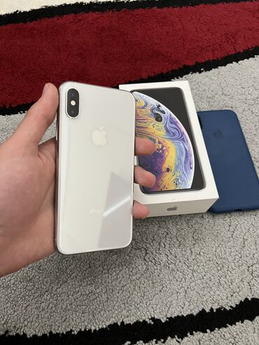 IPhone Xs, Б/у, 256 ГБ, Белый, Защитное стекло, Чехол, Коробка, 78 %