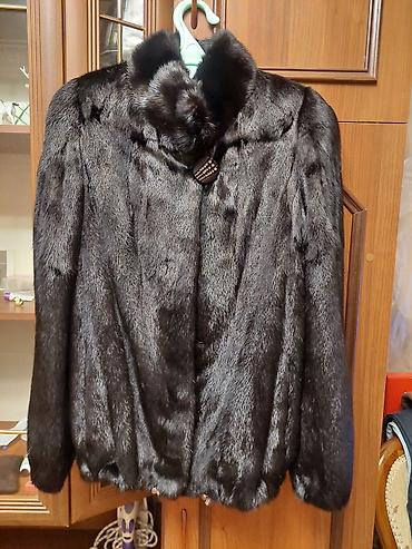 Kürklər: Qadınlar üçün qara mink (su samuru tipli) kürk gödəkçə - Model: qısa — 1