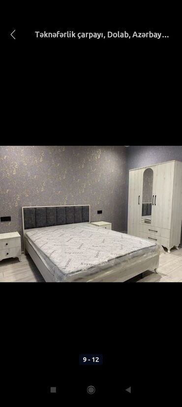 Yataq otağı dəstləri: Təknəfərlik çarpayı, Dolab — 2