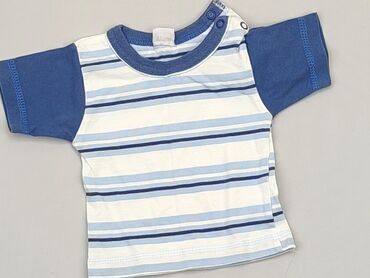 niebieska koszula satynowa: Koszulka, 0-3 m, stan - Dobry
