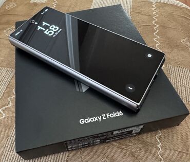 телефон в рассрочку самсунг: Samsung Galaxy Z Fold 6, Колдонулган, 256 ГБ, түсү - Күмүш, 2 SIM