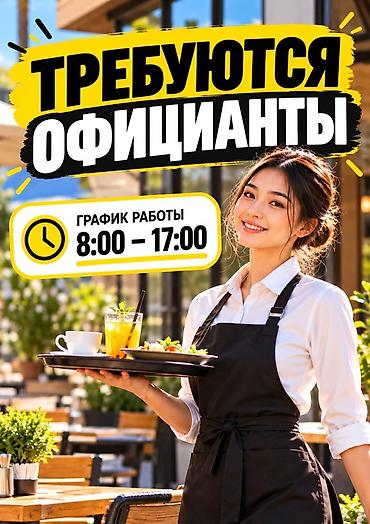 Требуется Официант Оплата: Ежедневно