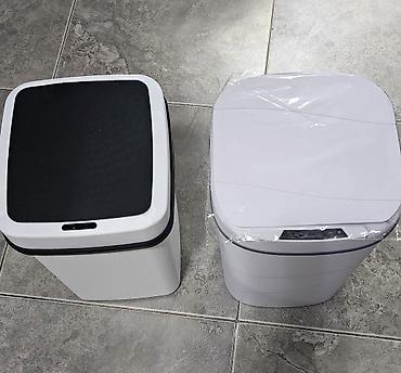 Ведра для мусора: С черной крышкой 1500с белый продан Сенсорное ведро высота 28см. Верх — 1