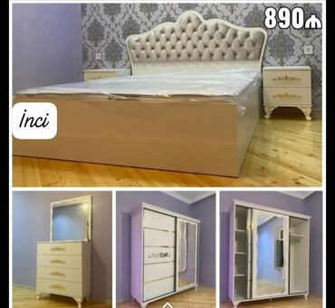 Yataq otağı dəstləri: 2 təknəfərlik çarpayı, Dolab, Termo, Tumba, Azərbaycan, Yeni — 23