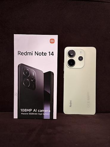 Redmi, Redmi Note 14, Б/у, 256 ГБ, цвет - Зеленый, 2 SIM