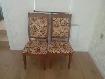 madeyra mebel stol stul: Ağac yemək dəsti – masa və 4 stul - Material: massiv ağac karkas — 2