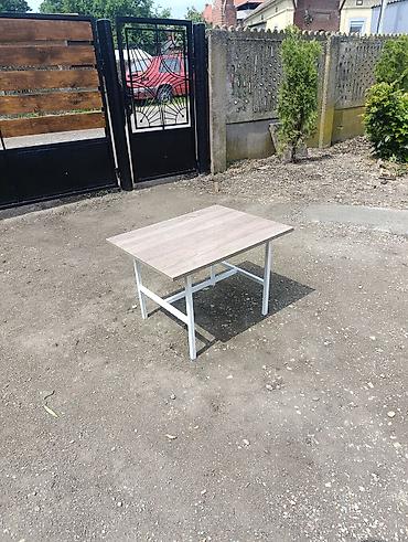 decije stolice ikea: Industrijski sto/klupa sa policom – metalni ram i masivno drvo - — 9
