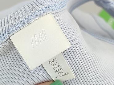 bluzki bawełniane basic: H&M, Top damski, rozmiar L — 4
