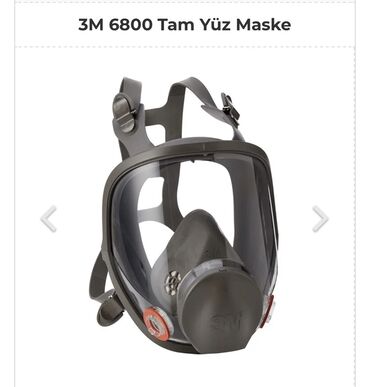 Нитриловые перчатки: 3M 6800 tam üz maskası tənəffüs yollarının və gözlərin müxtəlif