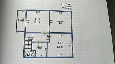 Продажа квартир: 4 комнаты, 102 м², Биримдик-Кут ж/м 2 этаж, ПСО (под самоотделку) — 11
