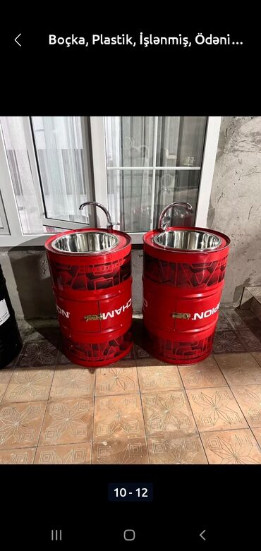 Boçkalar və çəlləklər: Boçka, Metal, Yeni, Ünvandan götürmə, Ödənişli çatdırılma, Rayonlara çatdırılma — 8