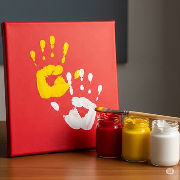 Открытки: Картины Отпечатки ладони рук наборы Отпечаток ладони на холсте Наборы — 14