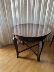 на кухню стол и стулья: Гостиный стол, Б/у, Раскладной, Дерево, Круглый стол