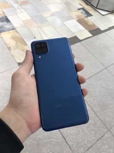 чехол для телефона samsung galaxy: Samsung Galaxy A12, Б/у, 128 ГБ, цвет - Синий, 2 SIM