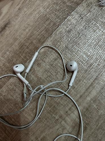 наушники для айфонов: Проводные наушники-вкладыши, Apple, Б/у, цвет - Белый — 2
