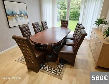 Stilske garniture: Trpezarijski setovi – više modela - Set 1 (prikaz 1 i 4) – 640€: - — 2