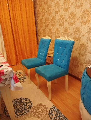 masa desti islenmis: Для гостиной, Б/у, Раскладной, 8 стульев, Азербайджан
