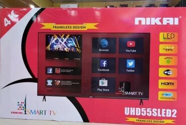 televizor 140 ekran: Yeni Televizor Nikai 55" 4K (3840x2160), Ünvandan götürmə, Ödənişli çatdırılma