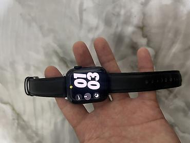 смарт часв: Смарт-часы в стиле Apple Watch с кожаным ремешком (черный) - — 2