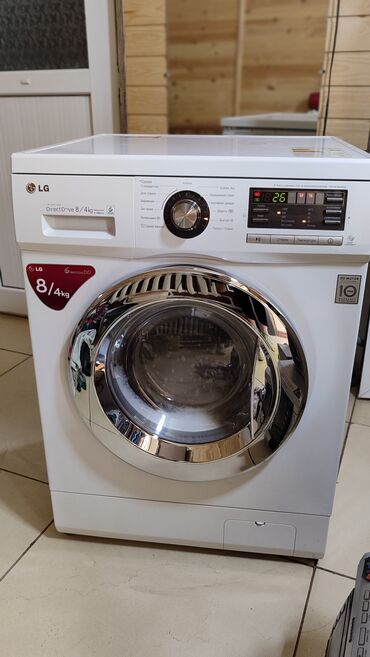 промышленная стиральная машинка: Стиральная машина LG, Б/у, Автомат, До 9 кг, Полноразмерная