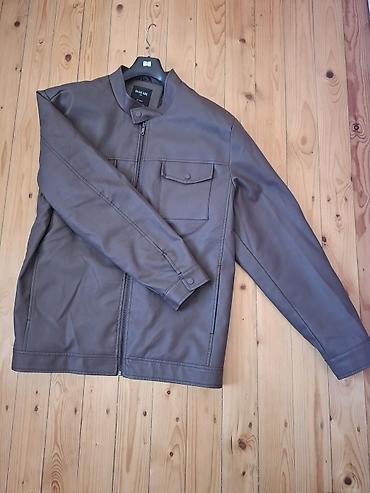 Kişi geyimləri: Kurtka, Dəri, Payız, 3XL — 3